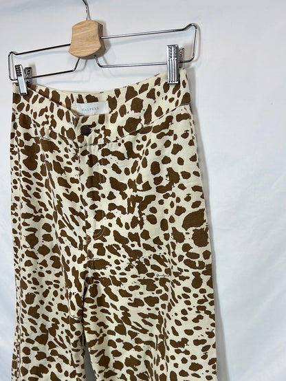 SCALPERS. Pantalón culote animal print T.38
