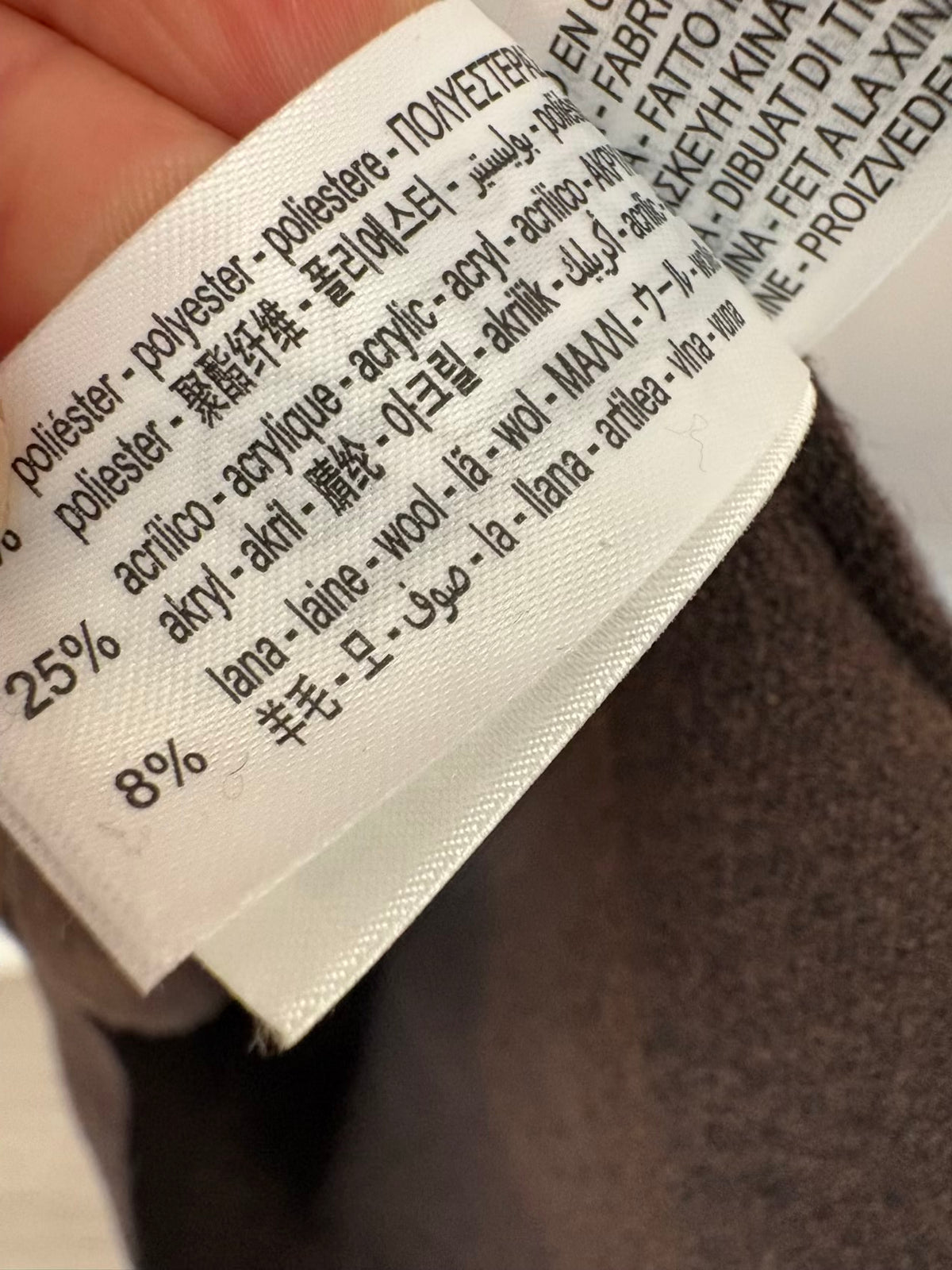 ZARA. Vestido midi marrón con lana