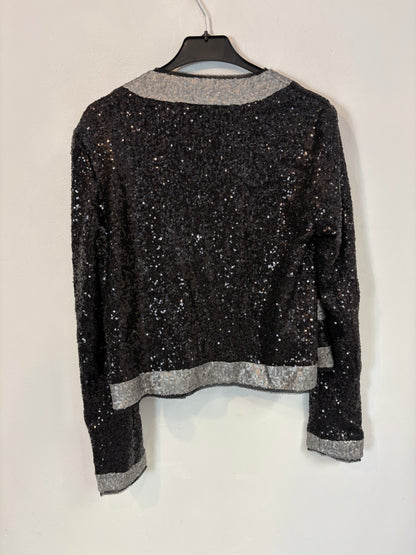 MANGO. Chaqueta lentejuelas mini