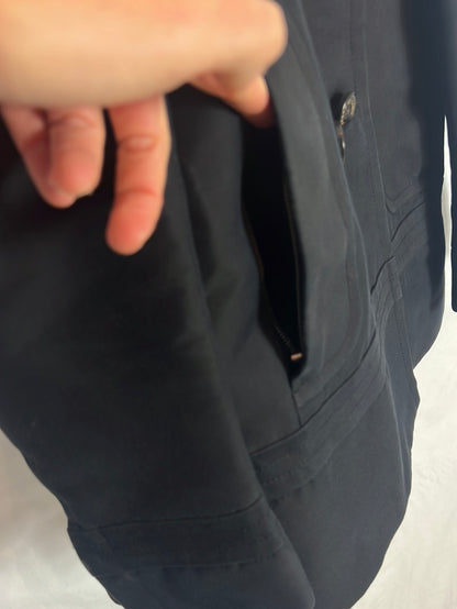 CAROLINA HERRERA. Abrigo cruzado azul oscuro T.m (s/m)