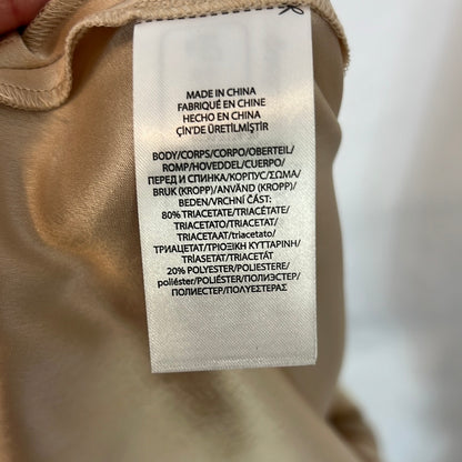 POLO RALPH LAUREN. Top beige satinado asimétrico. T 2 (M)