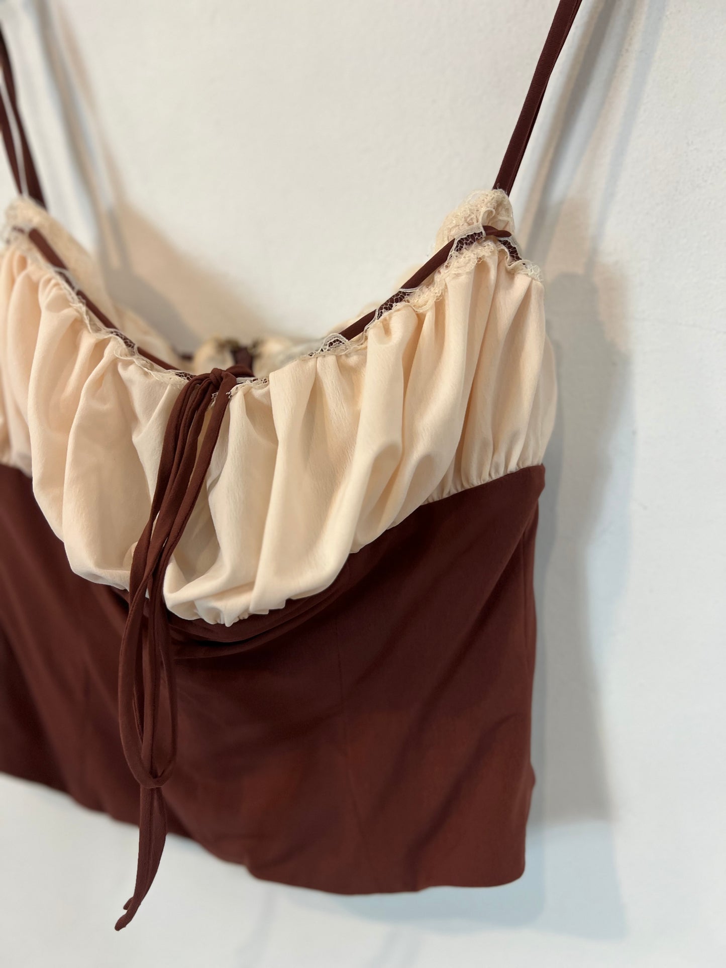 MISTRESS ROCKS. Top bicolor encorsetado T.s