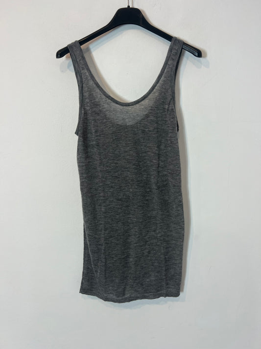 ZARA. Top gris lana. T L
