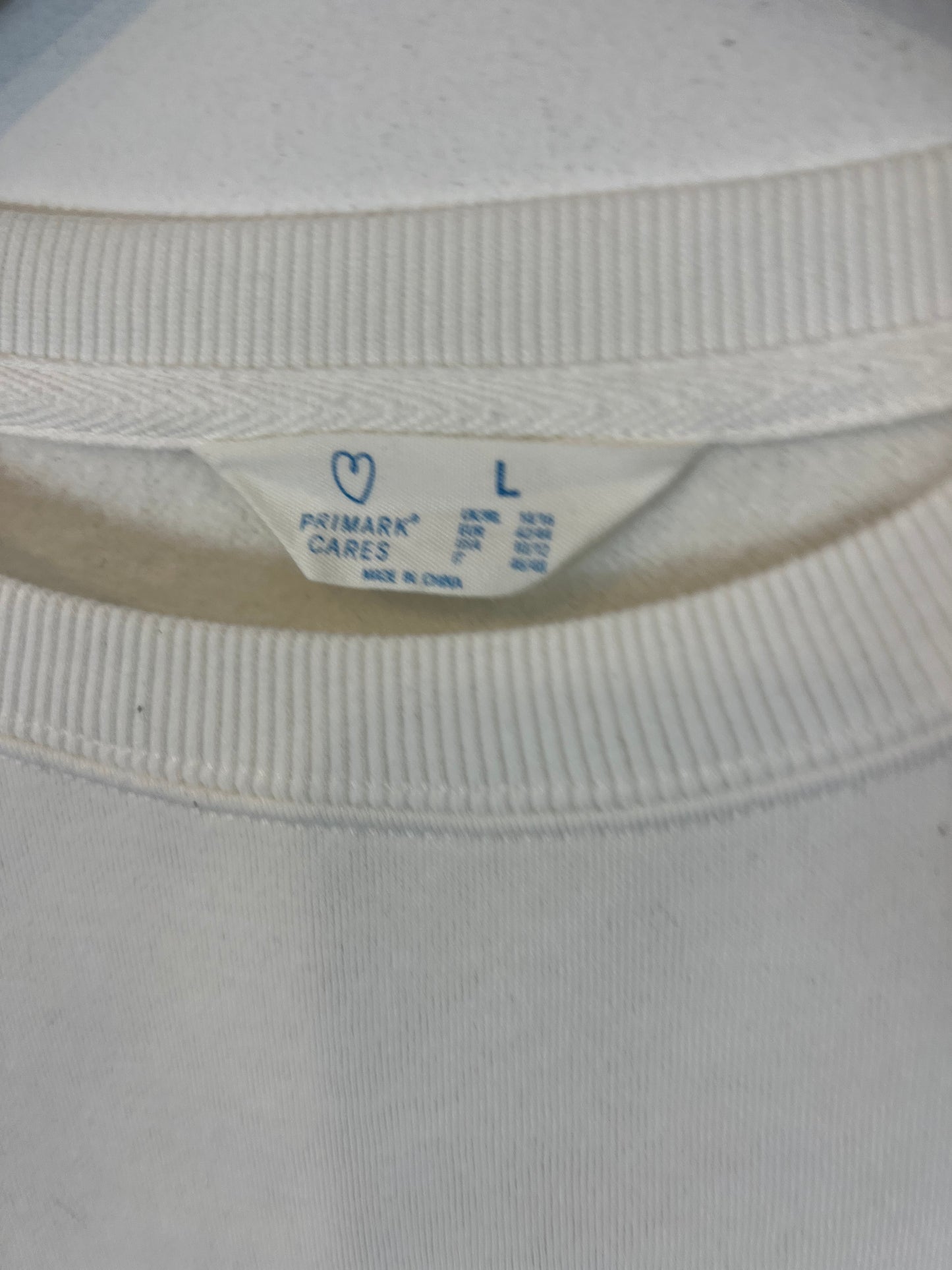 PRIMARK. Sudadera blanca básica. T L