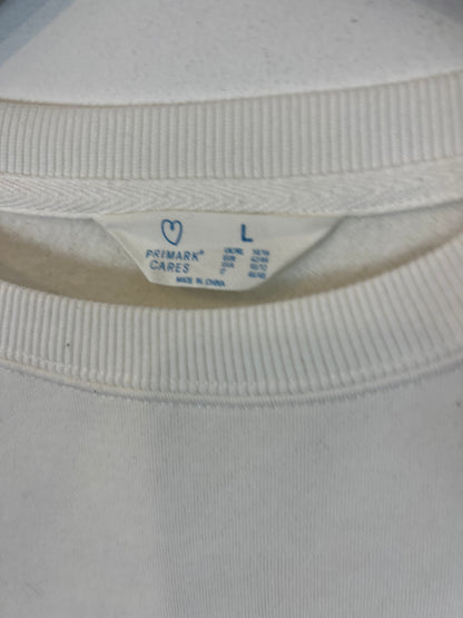 PRIMARK. Sudadera blanca básica. T L
