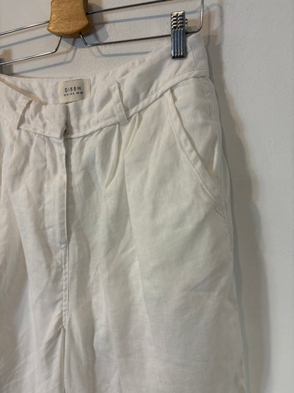 DISSH. Bermuda blanca lino