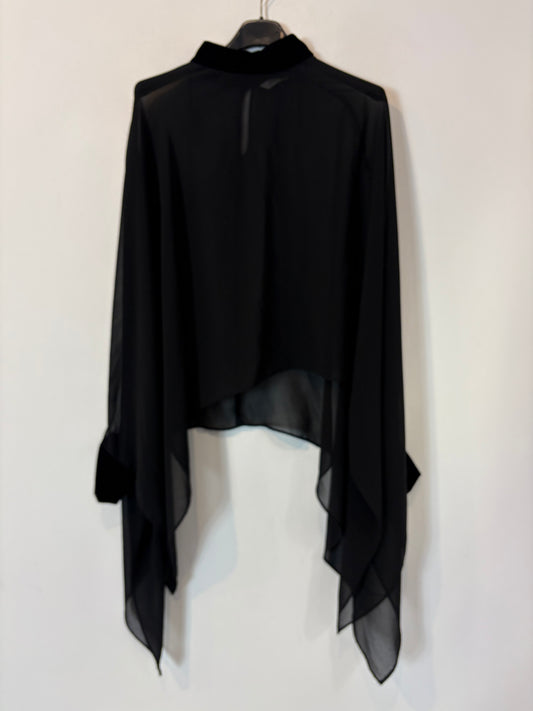 ZARA. Top/capa negro detalle en tercioelo