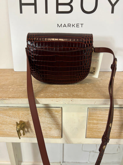 SEZANE. Bolso burdeos cocodrilo