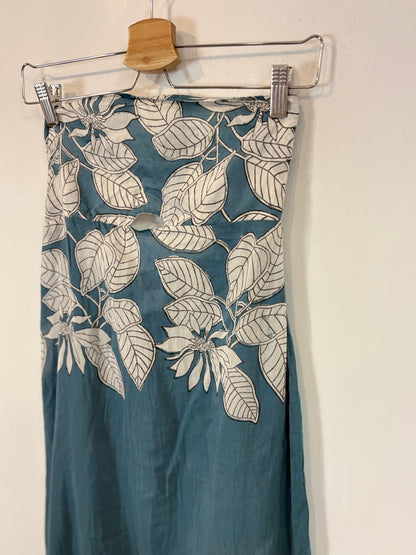 BABBAKI. Vestido midi azul palabra de honor
