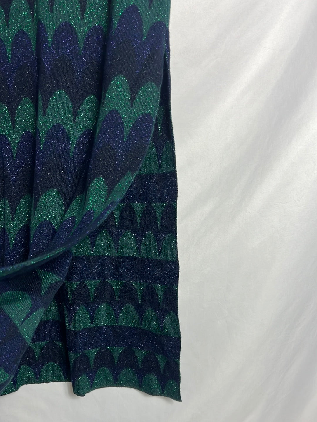 NICOLI. Falda midi punto hilos brillo. TU (xs/s)