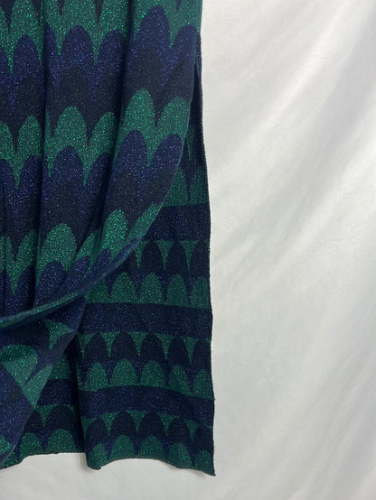 NICOLI. Falda midi punto hilos brillo. TU (xs/s)