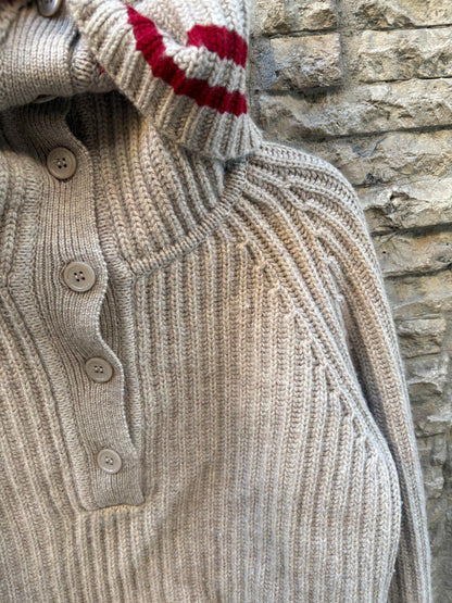 COMPTOIR DES COTONNIERS. Beige turtleneck sweater T.xs