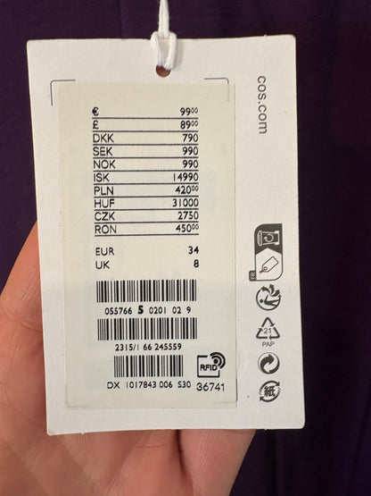 COS. Vestido midi detalle cintura