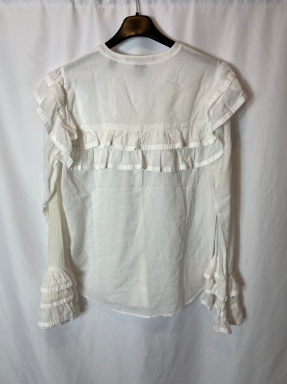 SCOTCH&amp;SODA. White ruffled Ts blouse