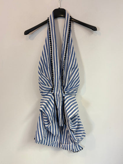 ZARA. Top rayas mezcla al cuello