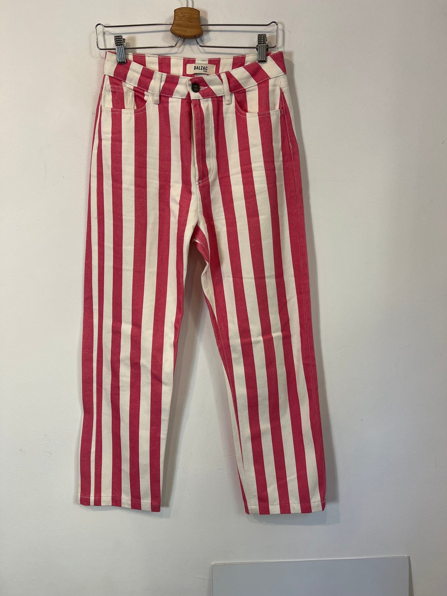 BALZAC. Pantalón denim rayas T.36