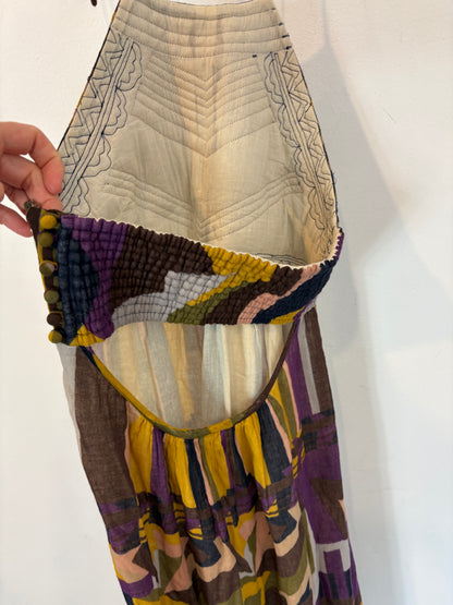 BA&SH. Vestido largo estampado halter