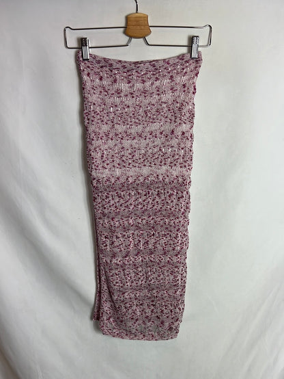 BROWNIE. Crochet midi skirt with shiny threads. Size XS