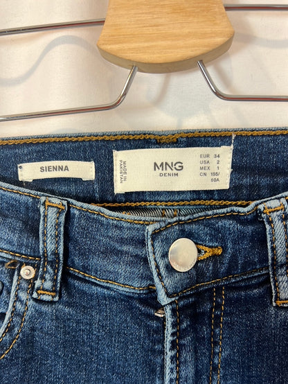 MANGO. Flared denim trousers, size 34