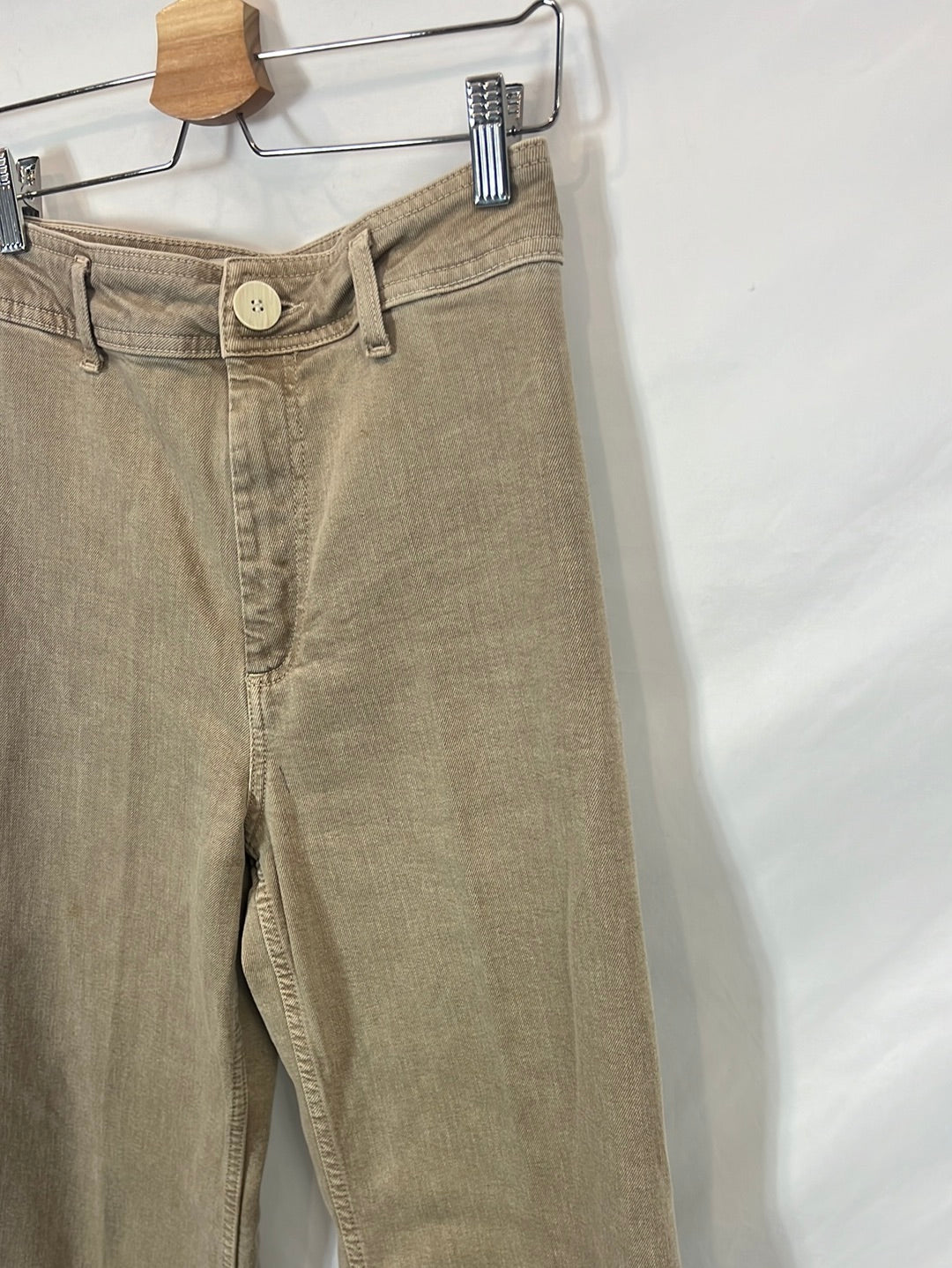 ZARA. Pantalón culotte beige tostadoT.36