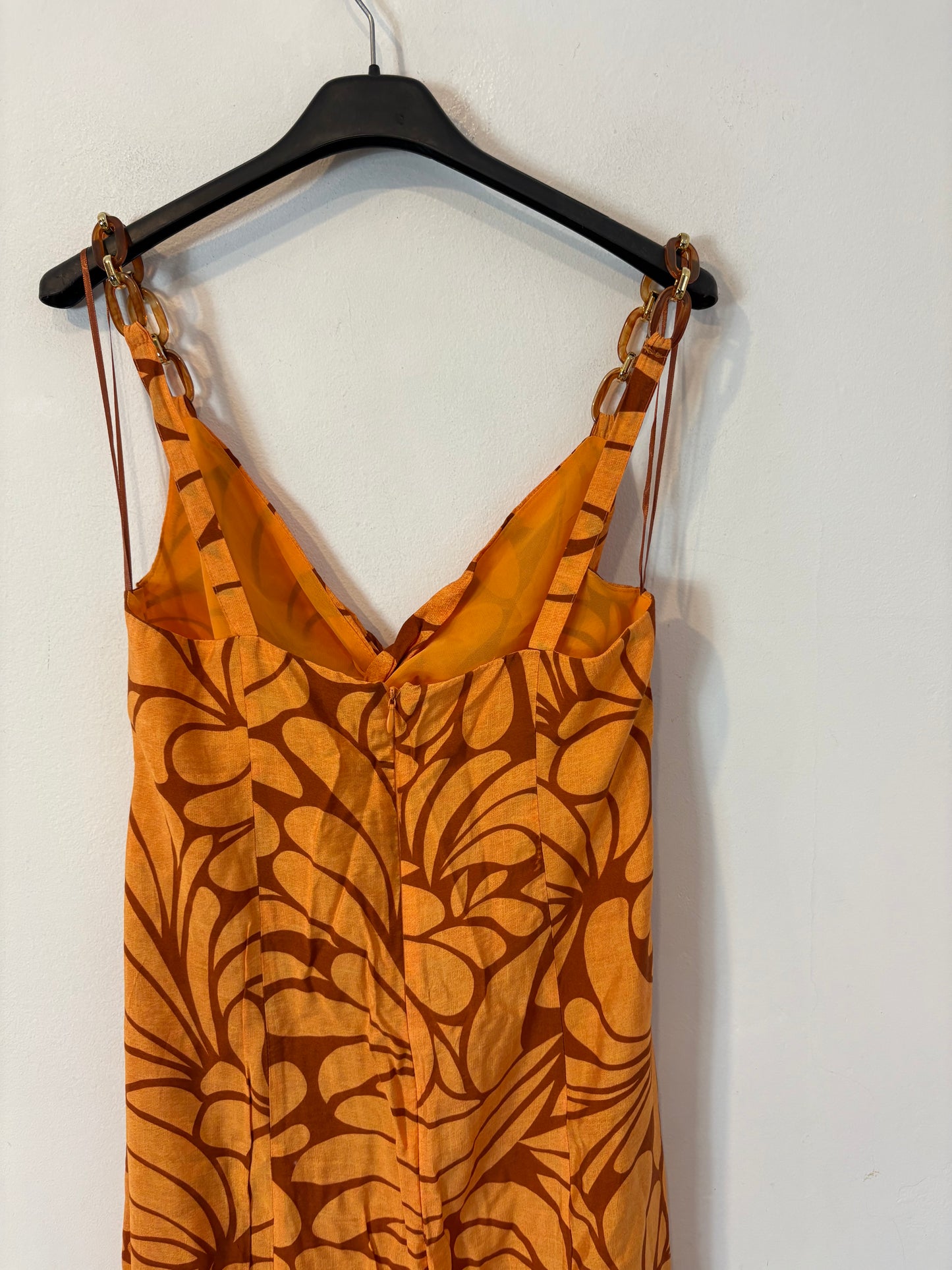 ZARA. Vestido midi estampado aberturas