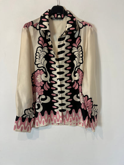 ZARA. Conjunto estampado flores T.xs