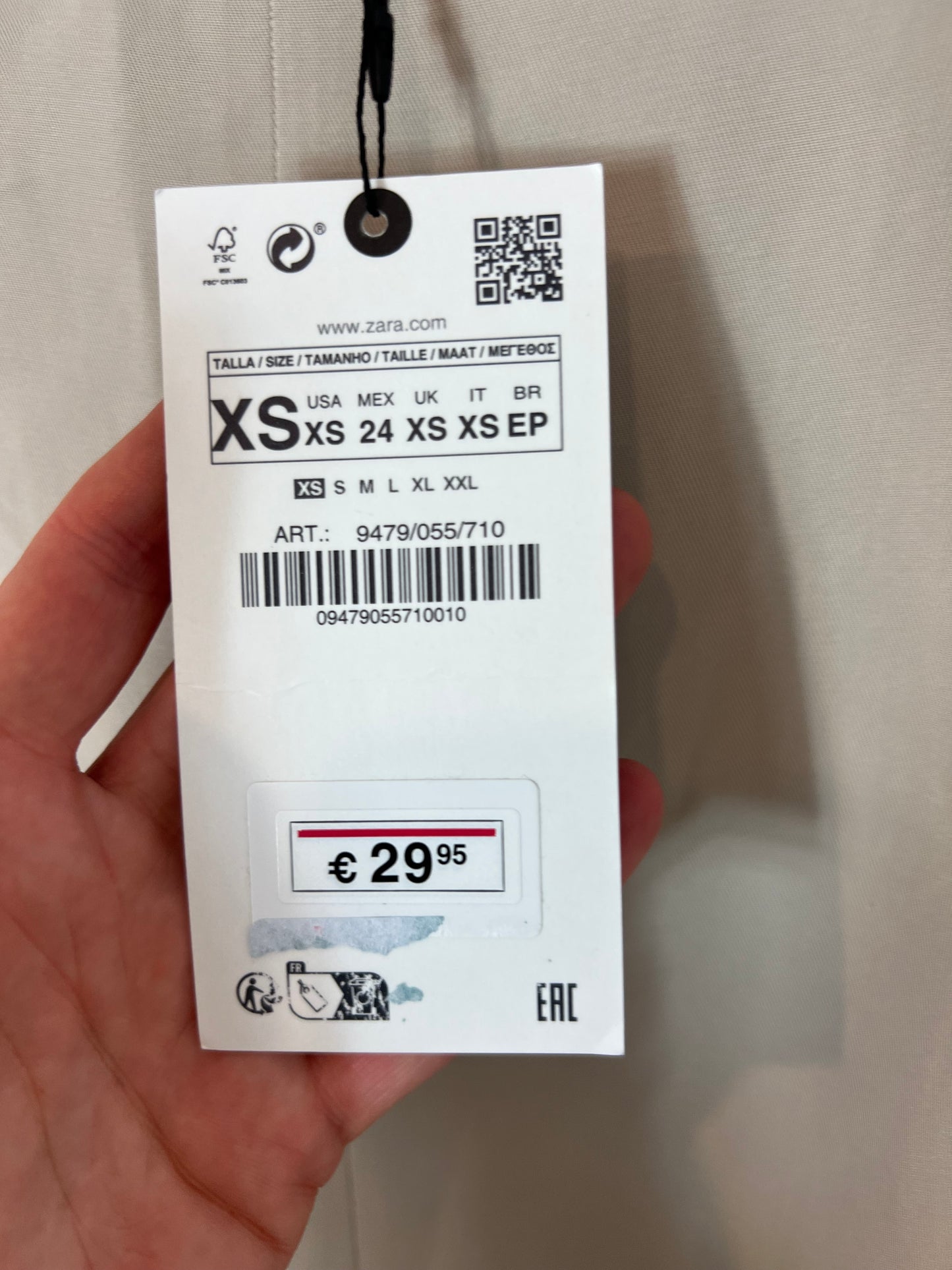 ZARA Flowy beige blouse T.xs