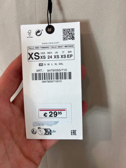 ZARA Flowy beige blouse T.xs