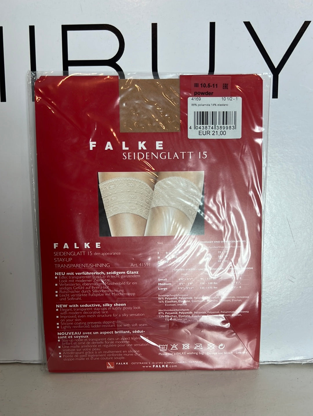 FALKE. Medias color natural. T L/XL