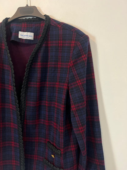 THE PETITE IDEA. Purple checked jacket, size 16