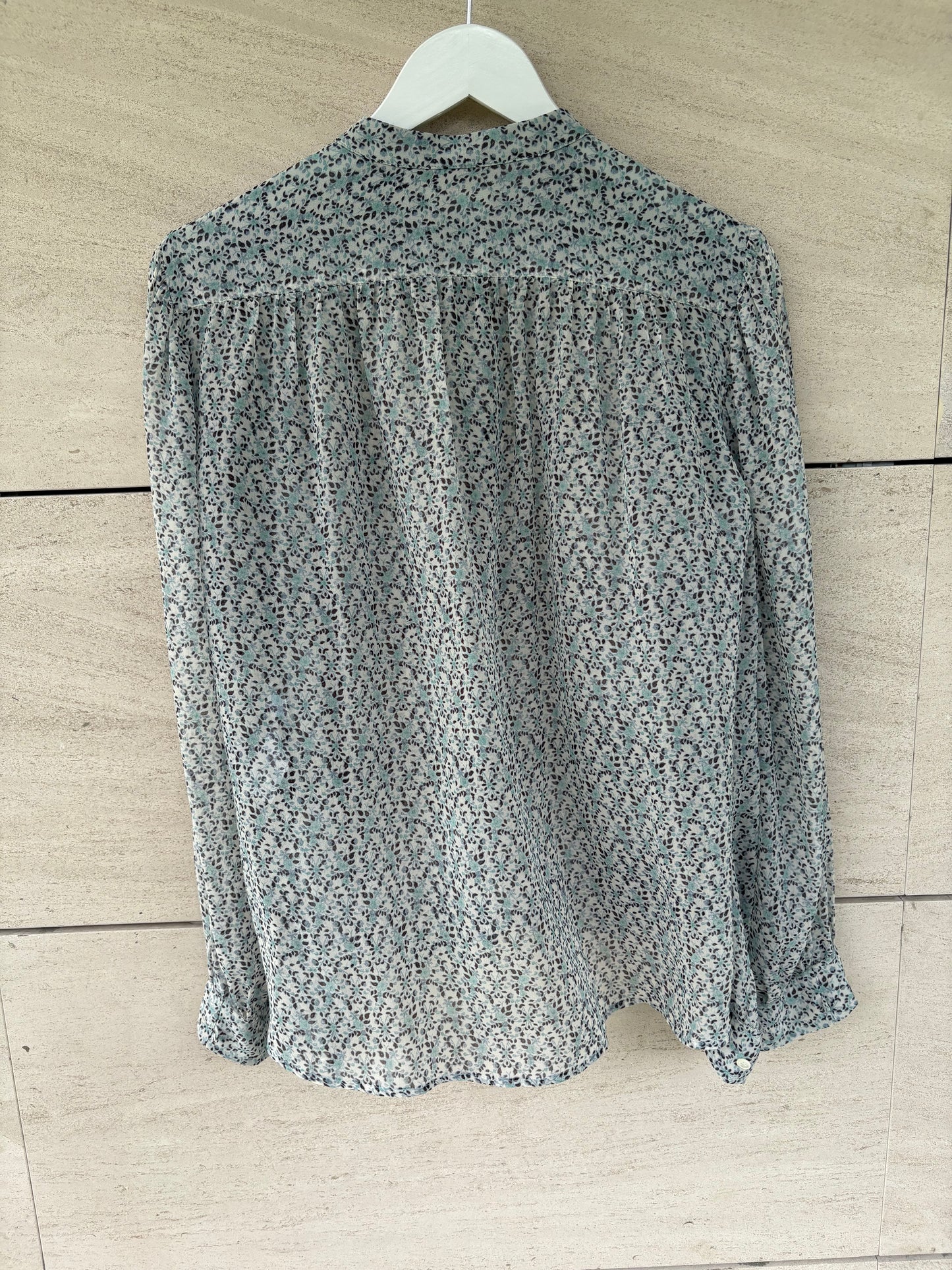 MASSCOB. Blusa seda estampada. T XS