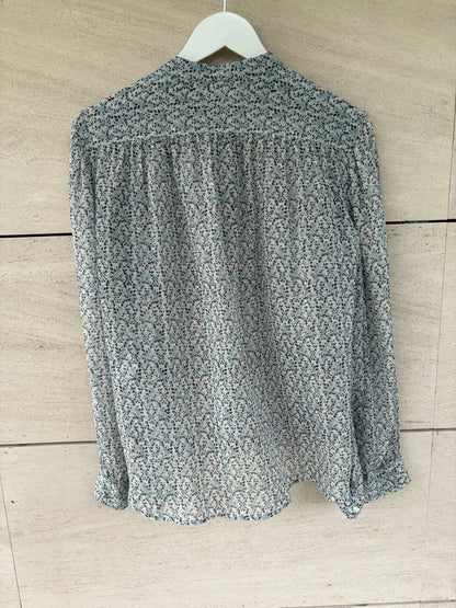 MASSCOB. Blusa seda estampada. T XS