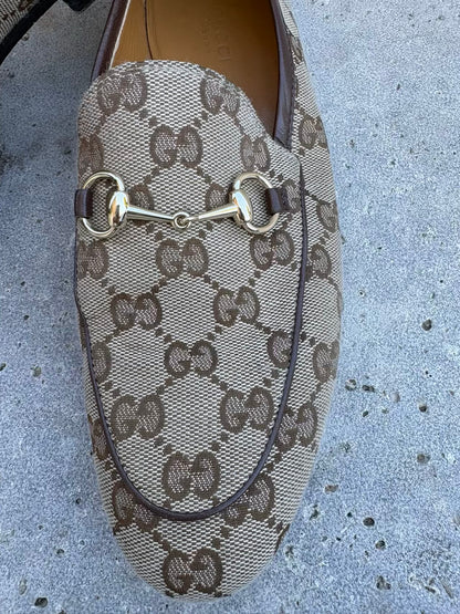 GUCCI. Mocasines lona Jordean. T 38