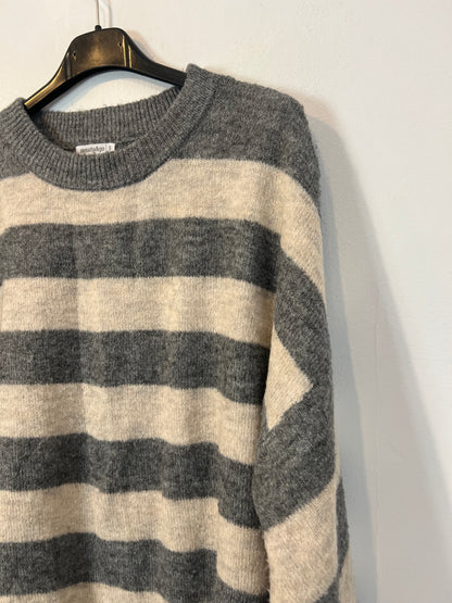 RENATTA&GO. Jersey rayas gris y beige