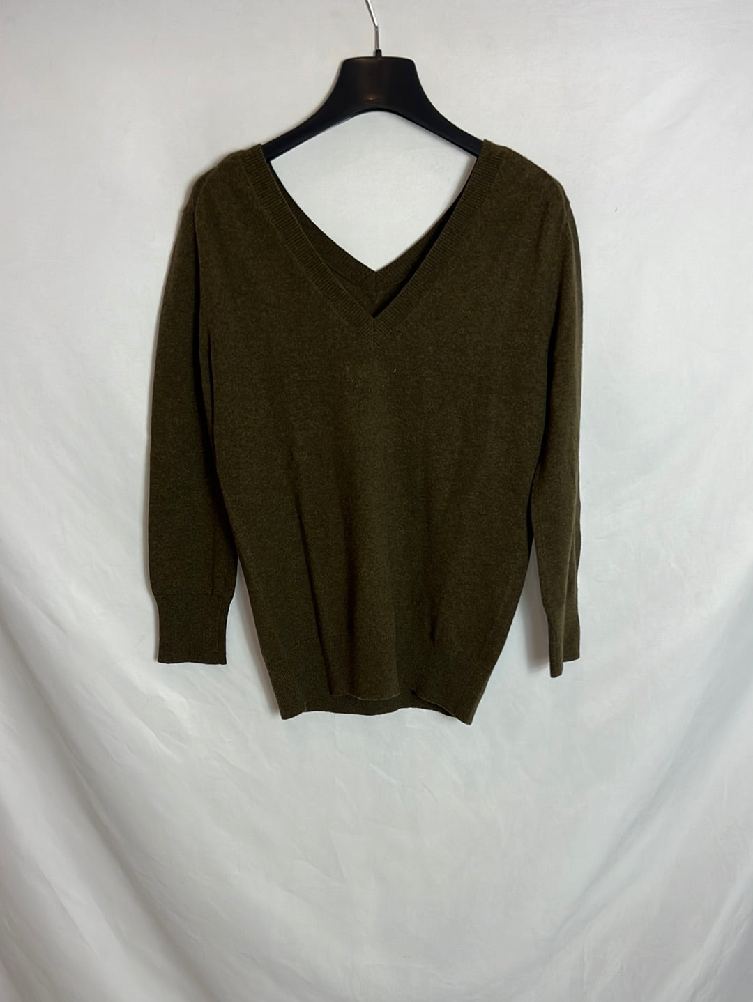 ISABEL MARANT. Jersey verde fino jaspeado. T 36