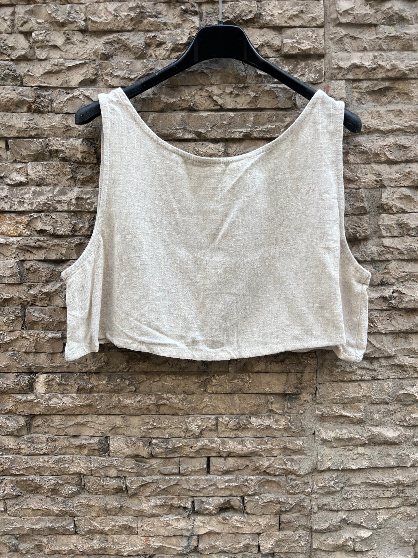 OTRAS. Top beige espalda TU(s)