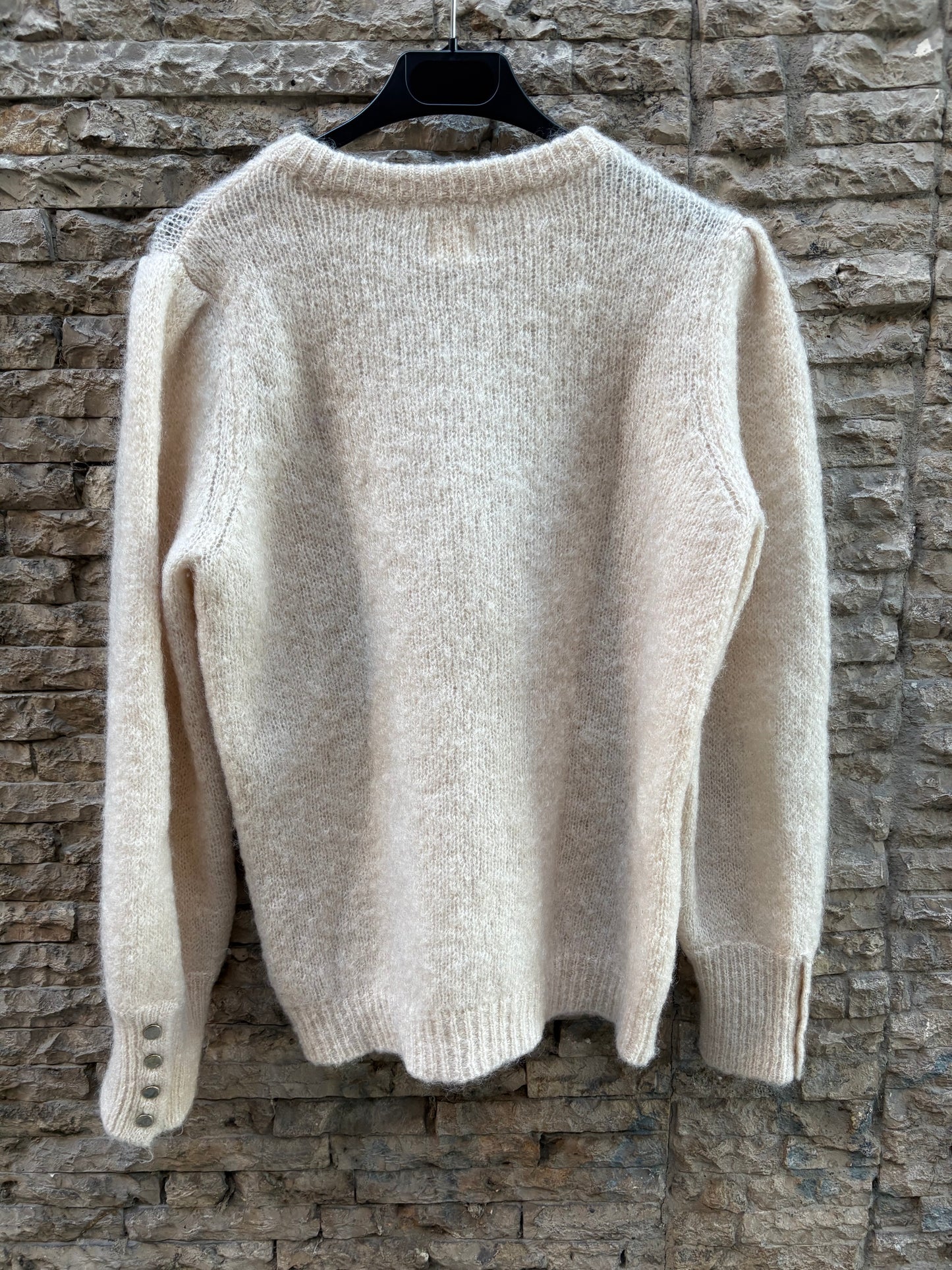 DES PETITS HAUTS. Jersey beige mezcla