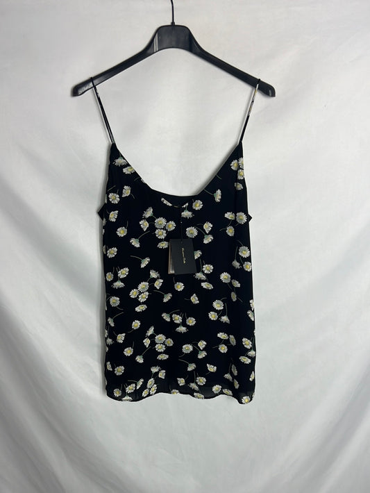 MASSIMO DUTTI . Top fluido flores. TS
