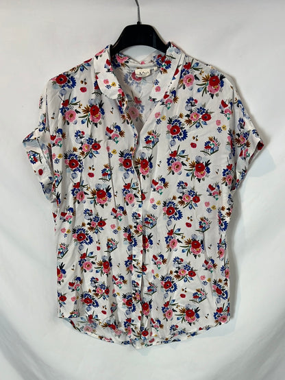 MARIE SIXTINE. Blusa manga corta flores T.m