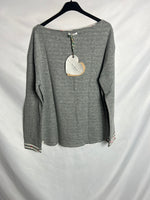 THE HIP TEED. Sudadera gris letras. T S/M