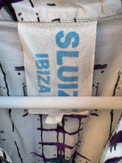 SLUIZ Ibiza. Vestido midi estampado bolsillos
