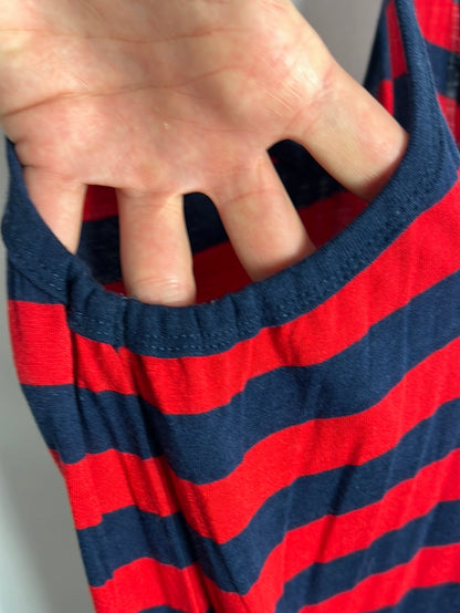 POLO RALPH LAUREN. Long striped dress with slits. TL