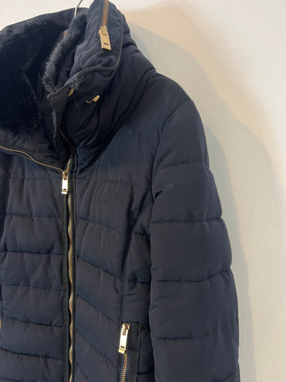 ZARA. Plumas azul capucha extraíble. T M