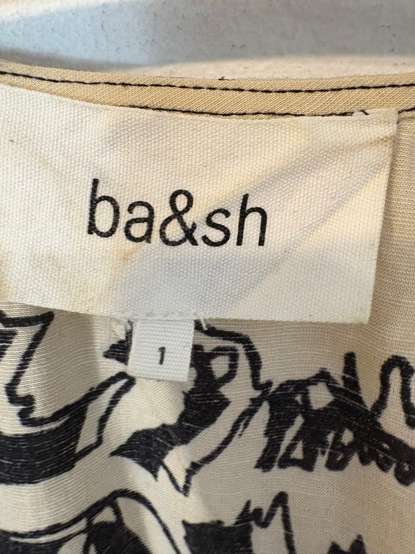 BA&SH. Blusa estampada lazadas