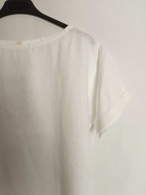 OTRAS. Blusa blanca efecto lino TU(M)