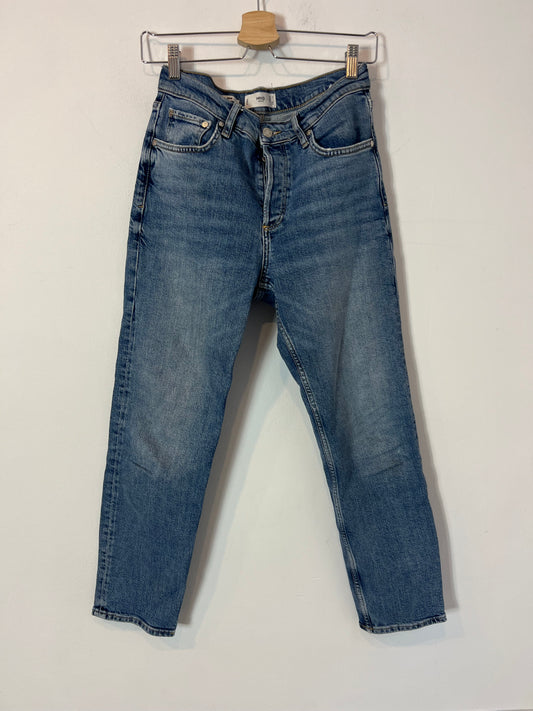 MANGO. Pantalón denim recto claro T.36