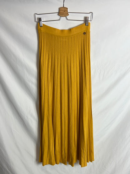 VIRIATO. Falda midi punto plisado T.s