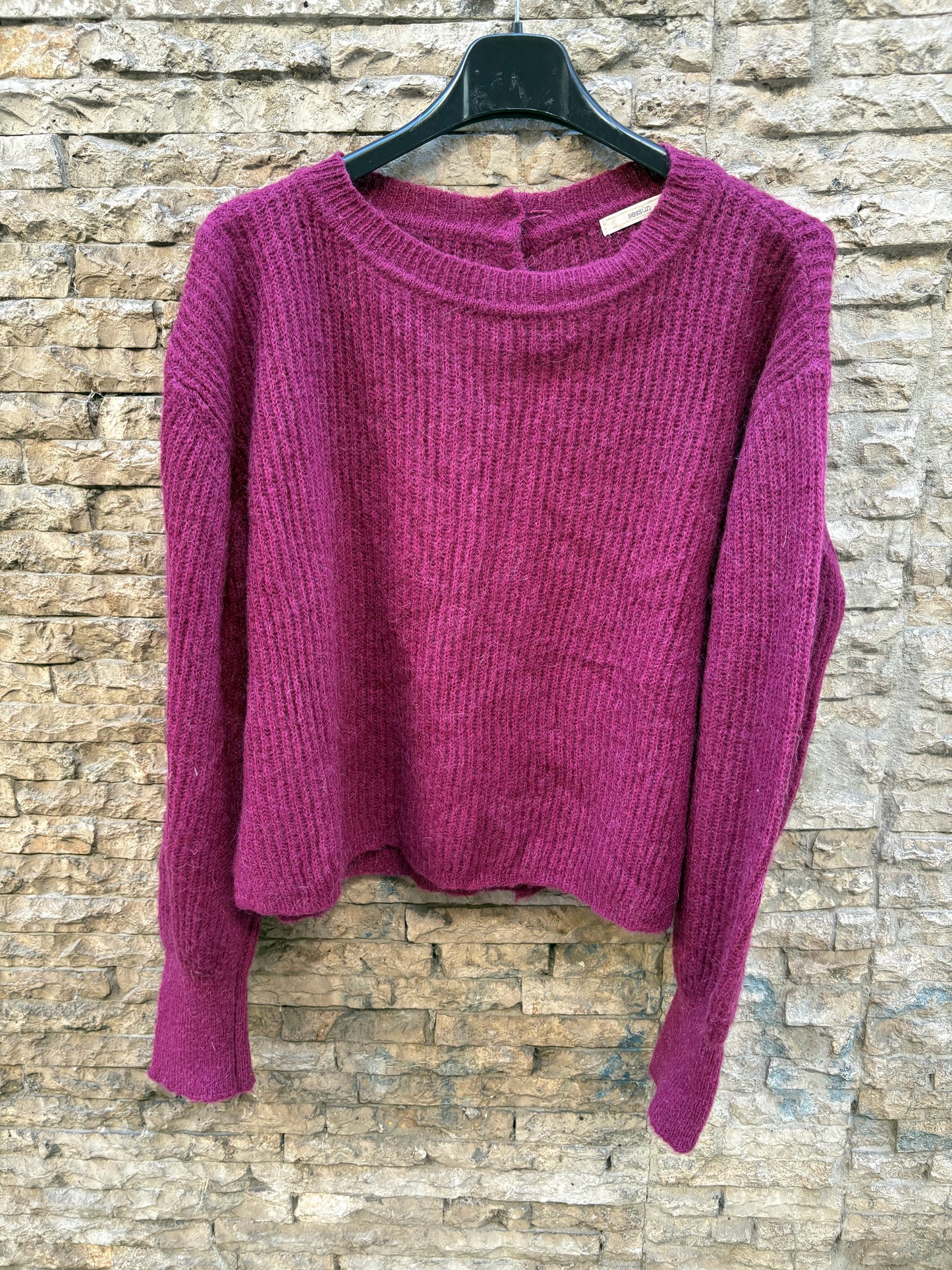 ZARA. Black stretch knit top. TL