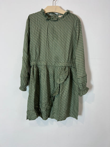 NECK &amp; NECK. Vestido verde estampado. T 8 años