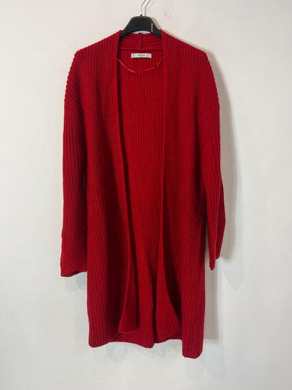 MANGO. Red open cardigan Ts